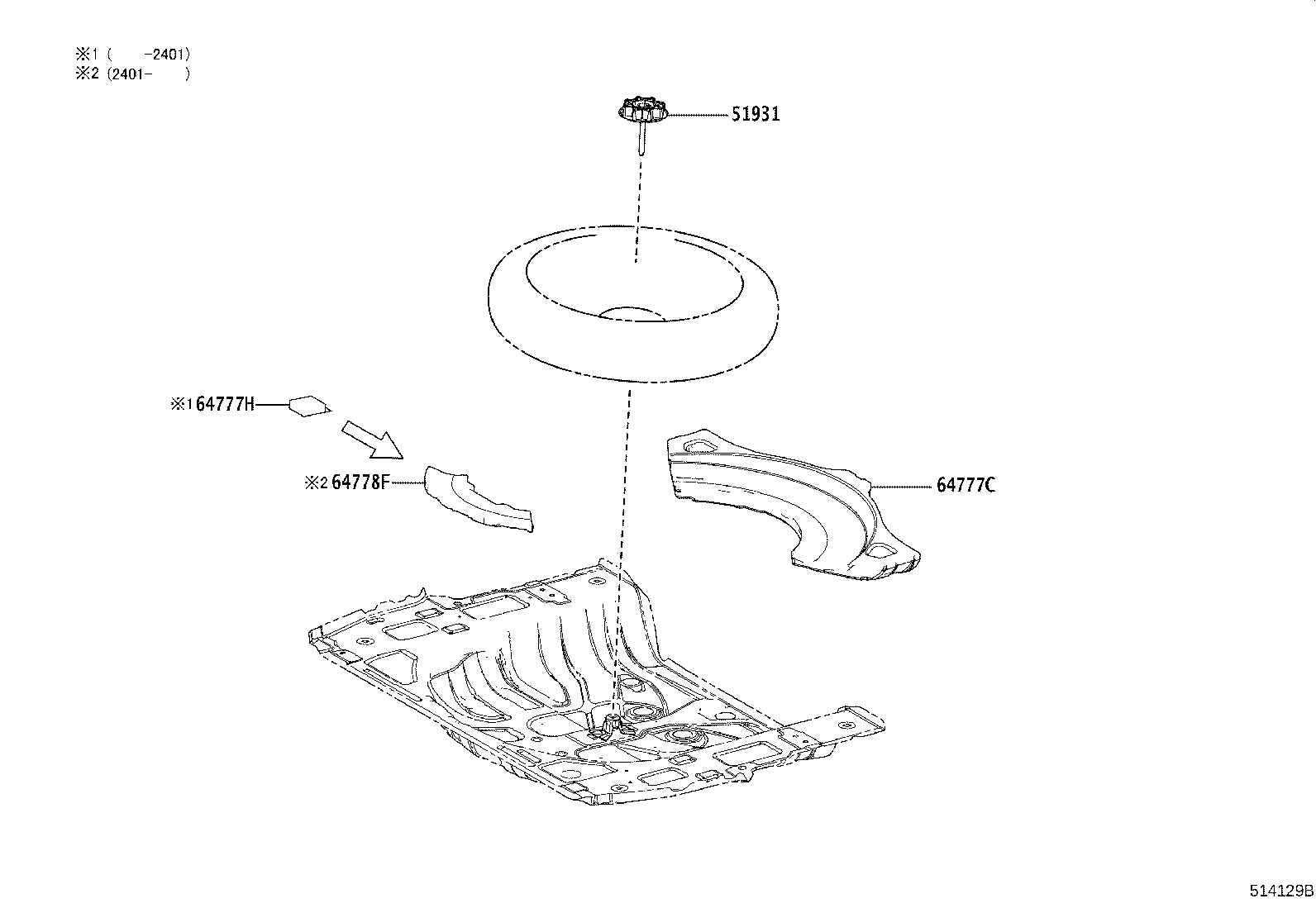 64778-0R040 PROTECTOR, SPARE WHEEL product image