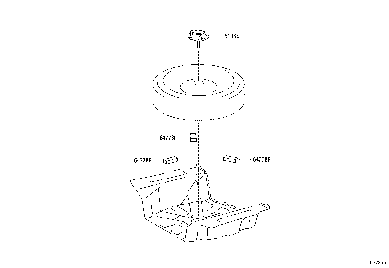 51931-0D280 CARRIER, SPARE WHEEL, NO.1 product image
