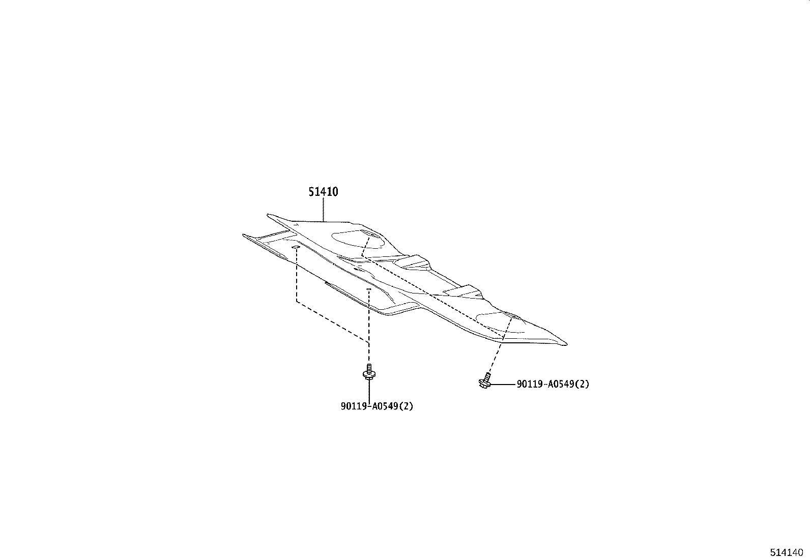 51410-0C050 COVER ASSY, ENGINE UNDER, NO.1 product image
