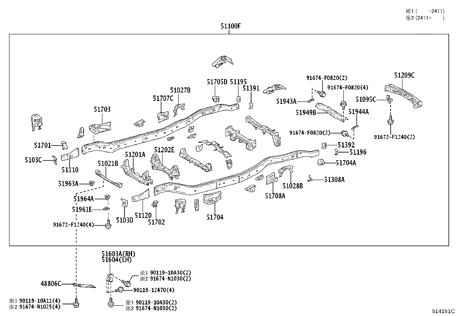 51001-6AQ40 FRAME SUB-ASSY product image