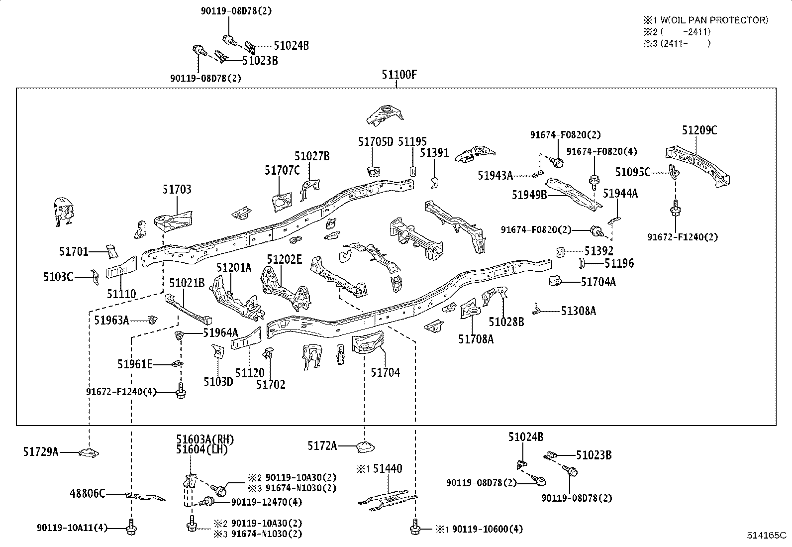 Toyota 51001-6AV81 FRAME SUB-ASSY