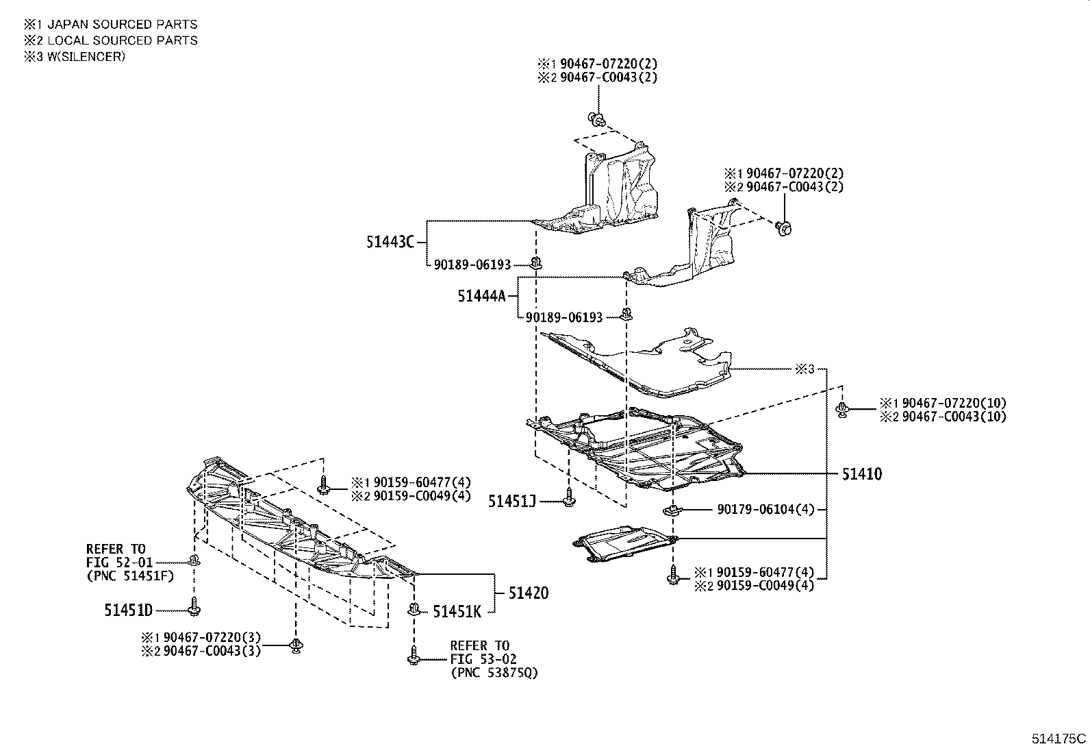 51410-0A060 COVER ASSY, ENGINE UNDER, NO.1 product image