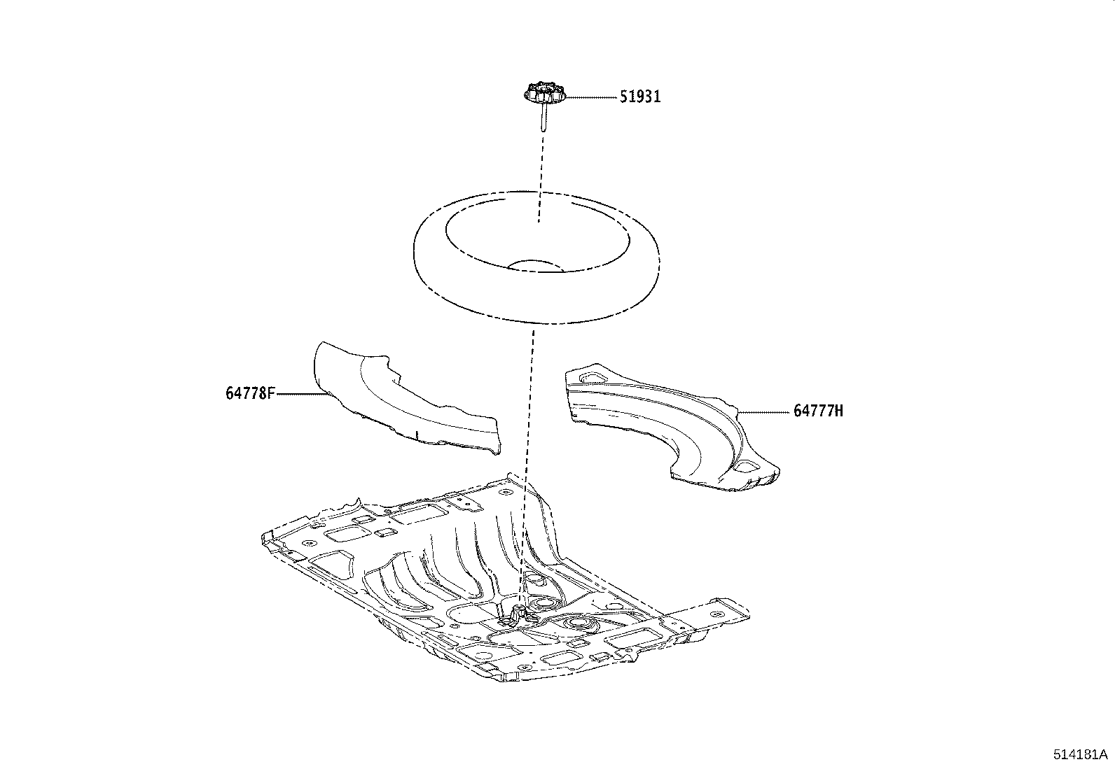 64768-0R040 PROTECTOR, SPARE WHEEL product image