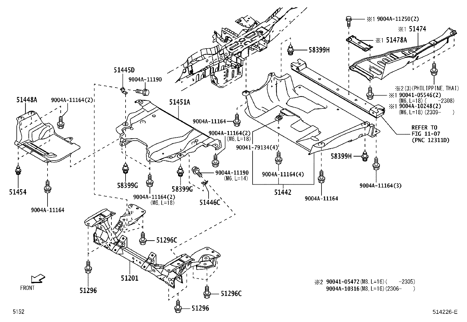 51410-BZ050 COVER, ENGINE UNDER, NO.2 product image