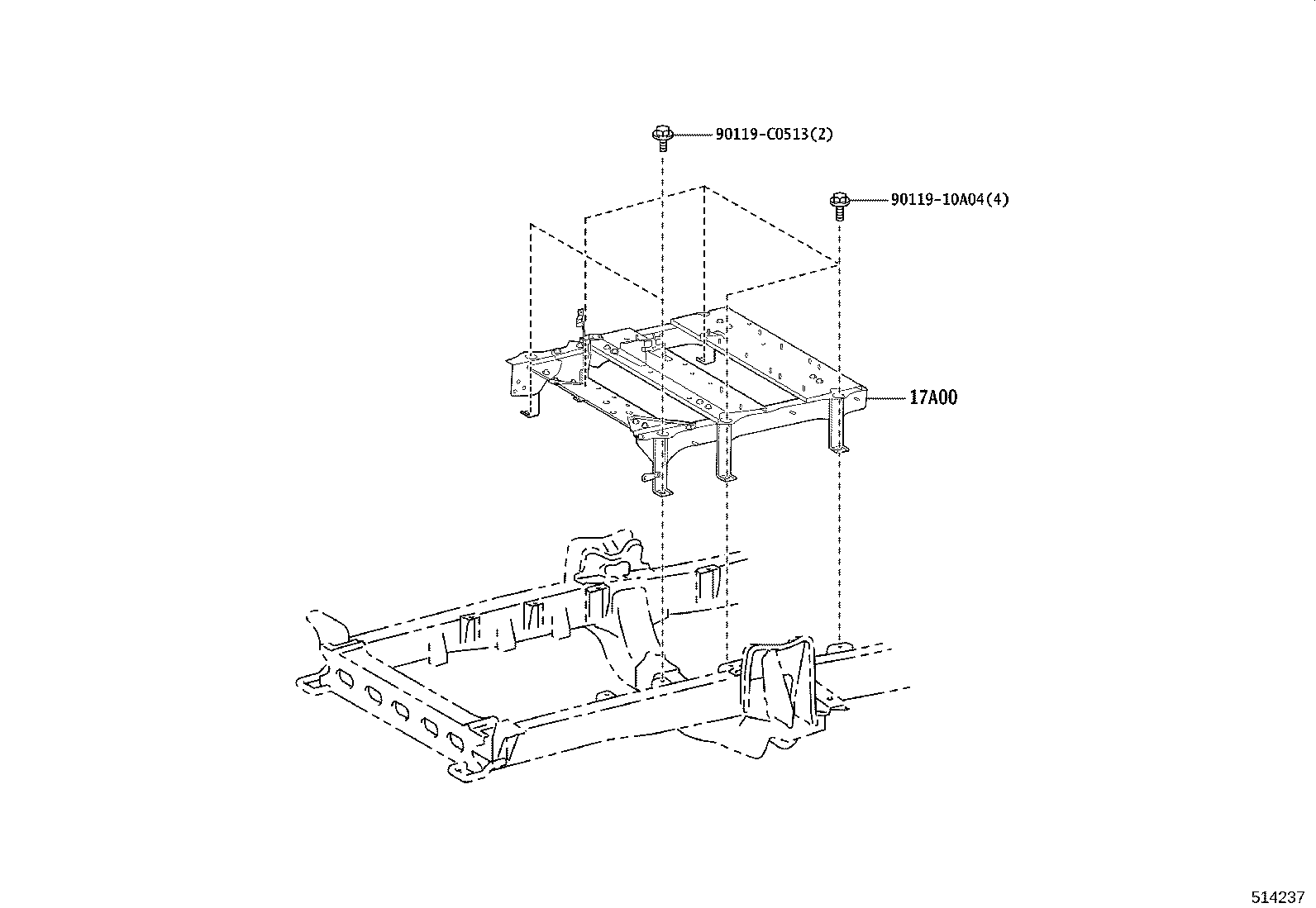 48414-0S020 BRACKET, SPRING, NO.3 RH product image