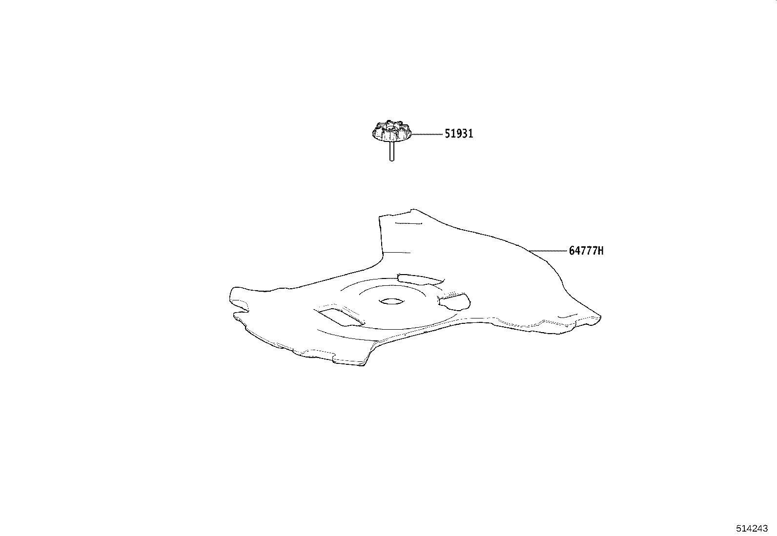 64777-30110 CUSHION, SPARE WHEEL product image