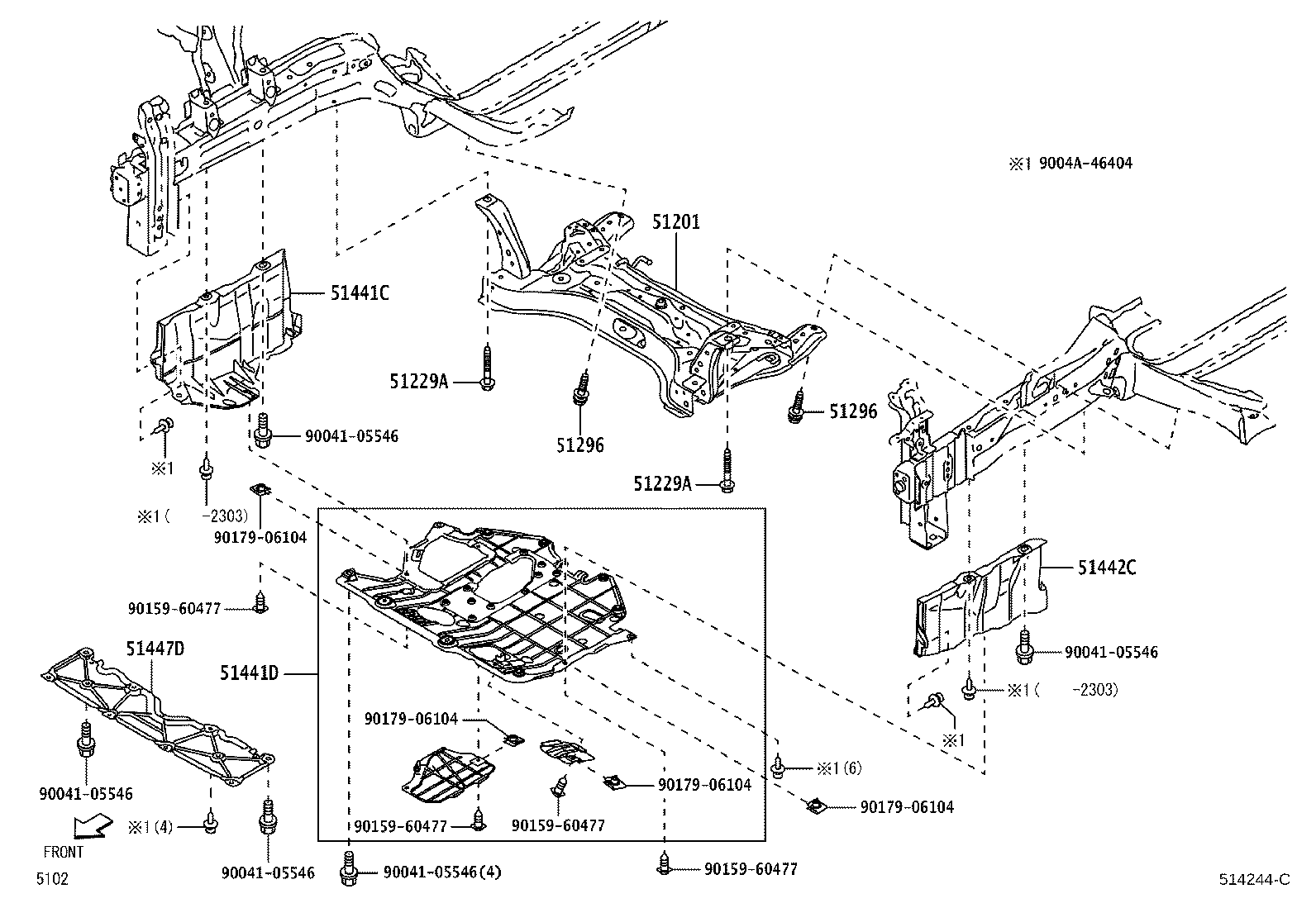 51405-BZ170 COVER, ENGINE UNDER product image