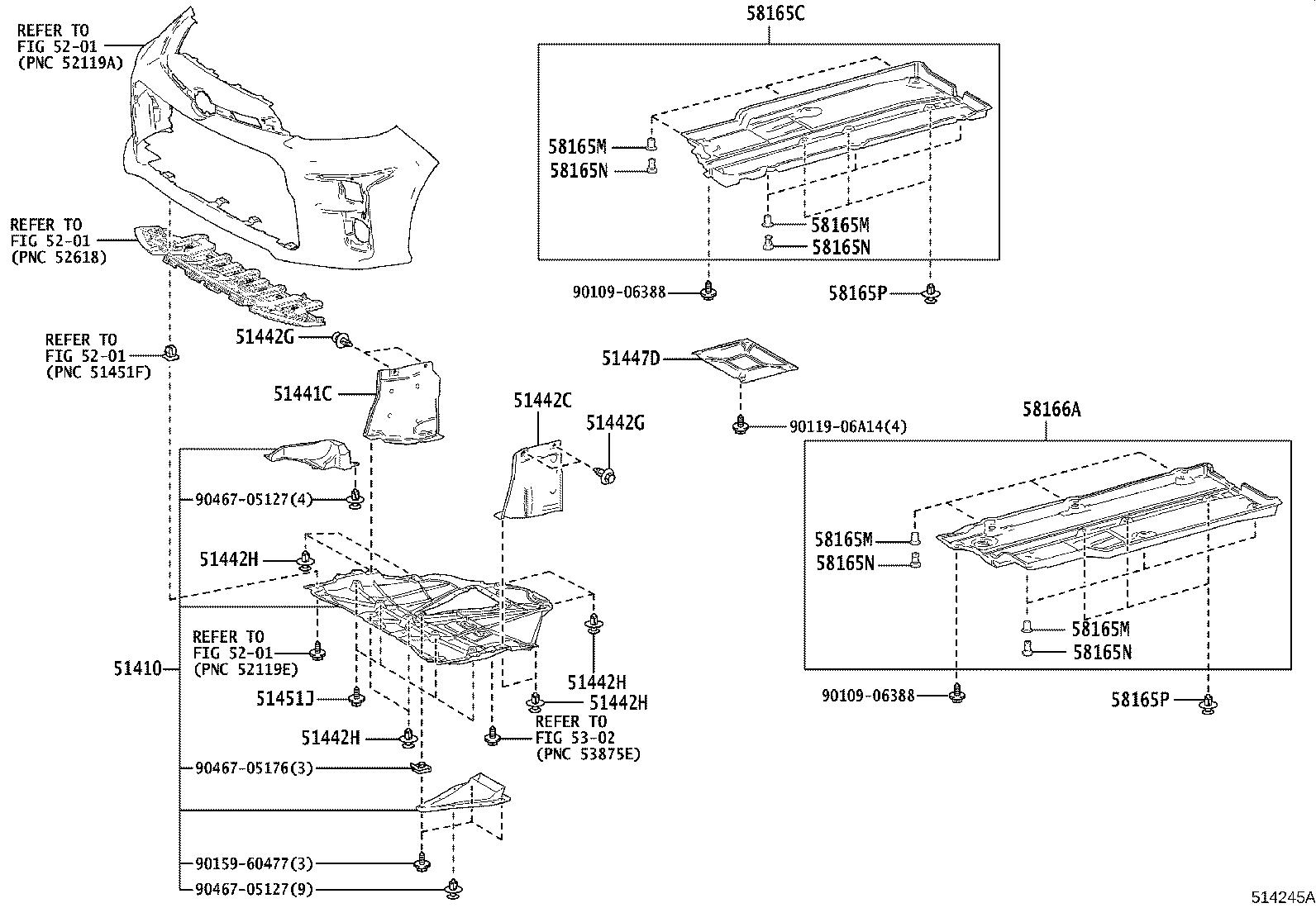 51410-52160 COVER ASSY, ENGINE UNDER, NO.1 product image