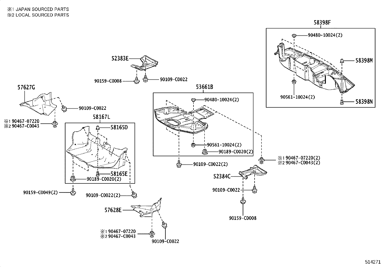 51206-0R140 MEMBER SUB-ASSY, REAR SUSPENSION product image