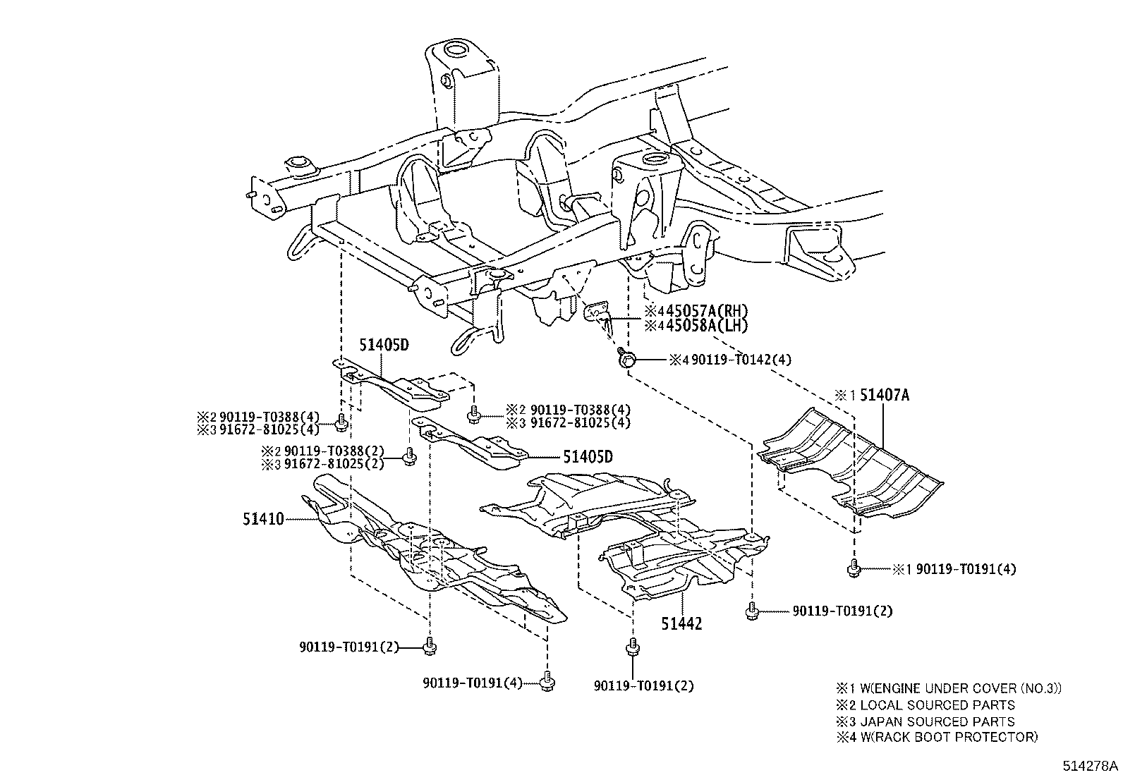 Toyota 45544-0K040 PROTECTOR SUB-ASSY, RACK BOOT, NO.1 LH