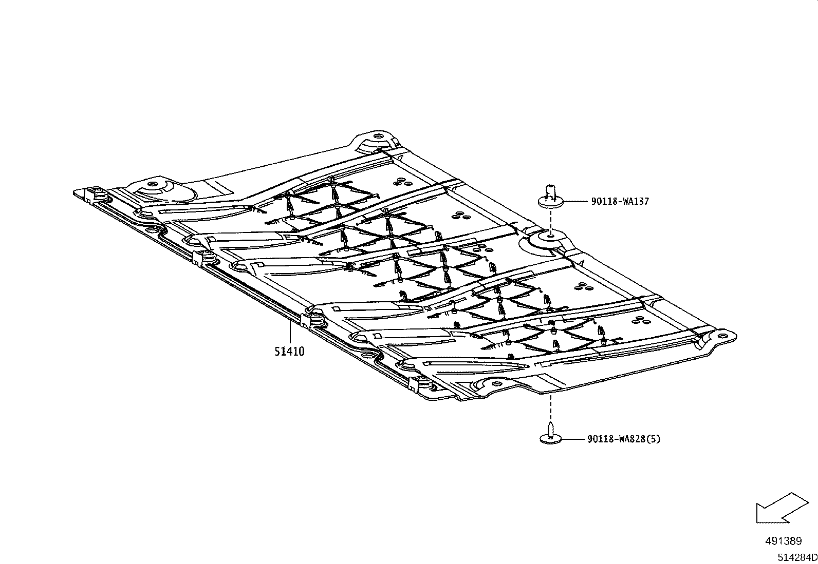 Toyota 58167-WAA02 COVER, FRONT FLOOR