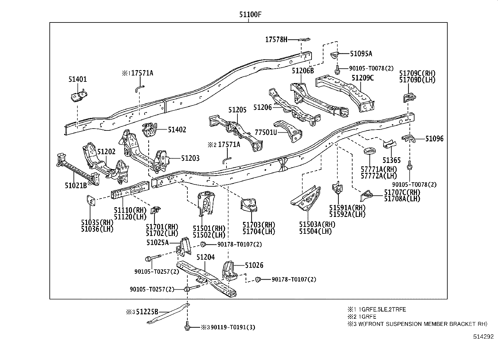 51001-KK503 FRAME SUB-ASSY product image