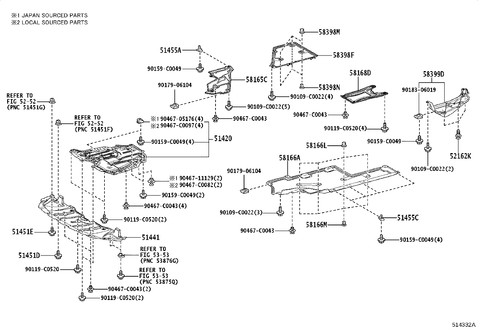 51206-08030 MEMBER SUB-ASSY, REAR SUSPENSION product image
