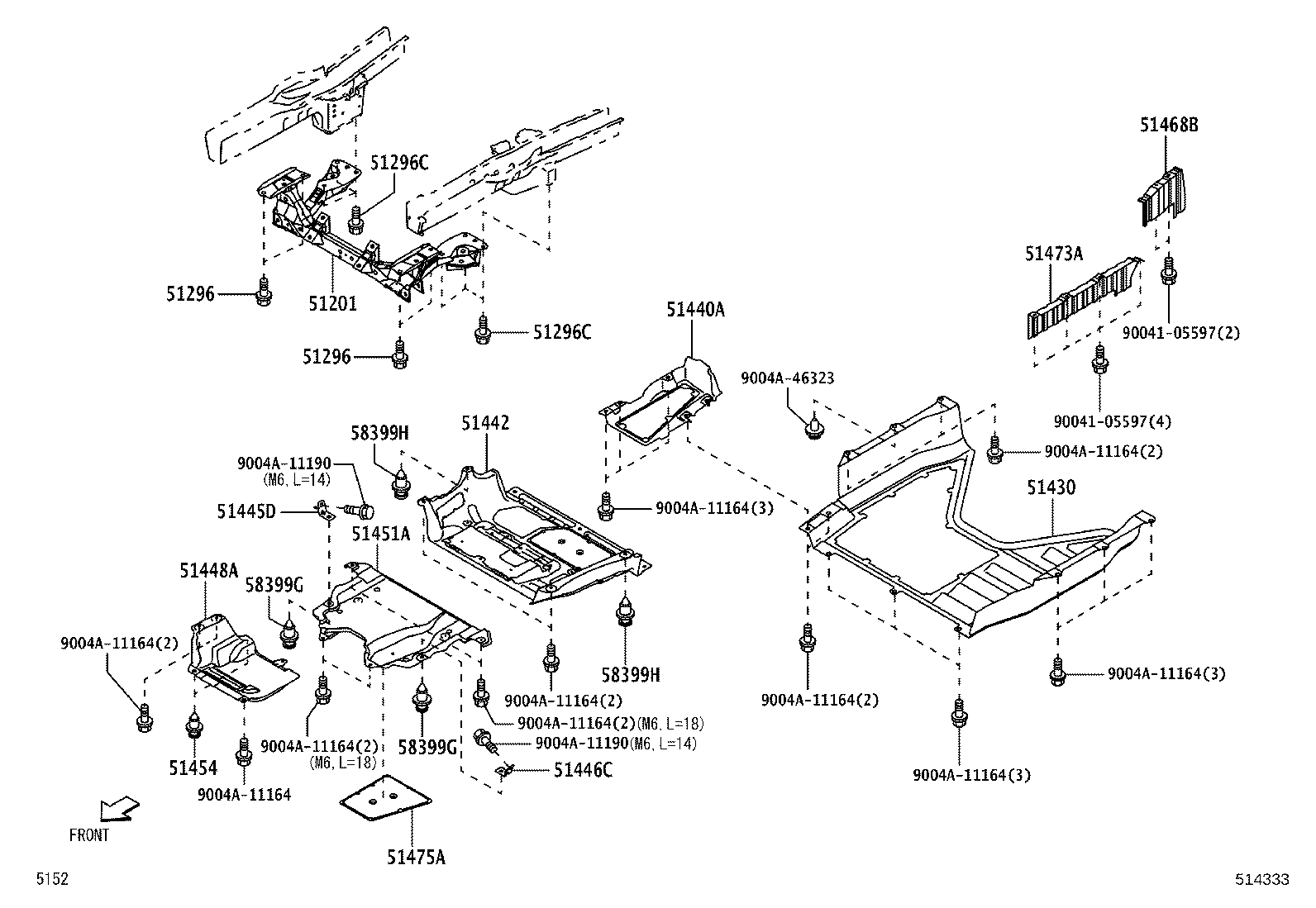 51410-BZ080 COVER, ENGINE UNDER, NO.2 product image