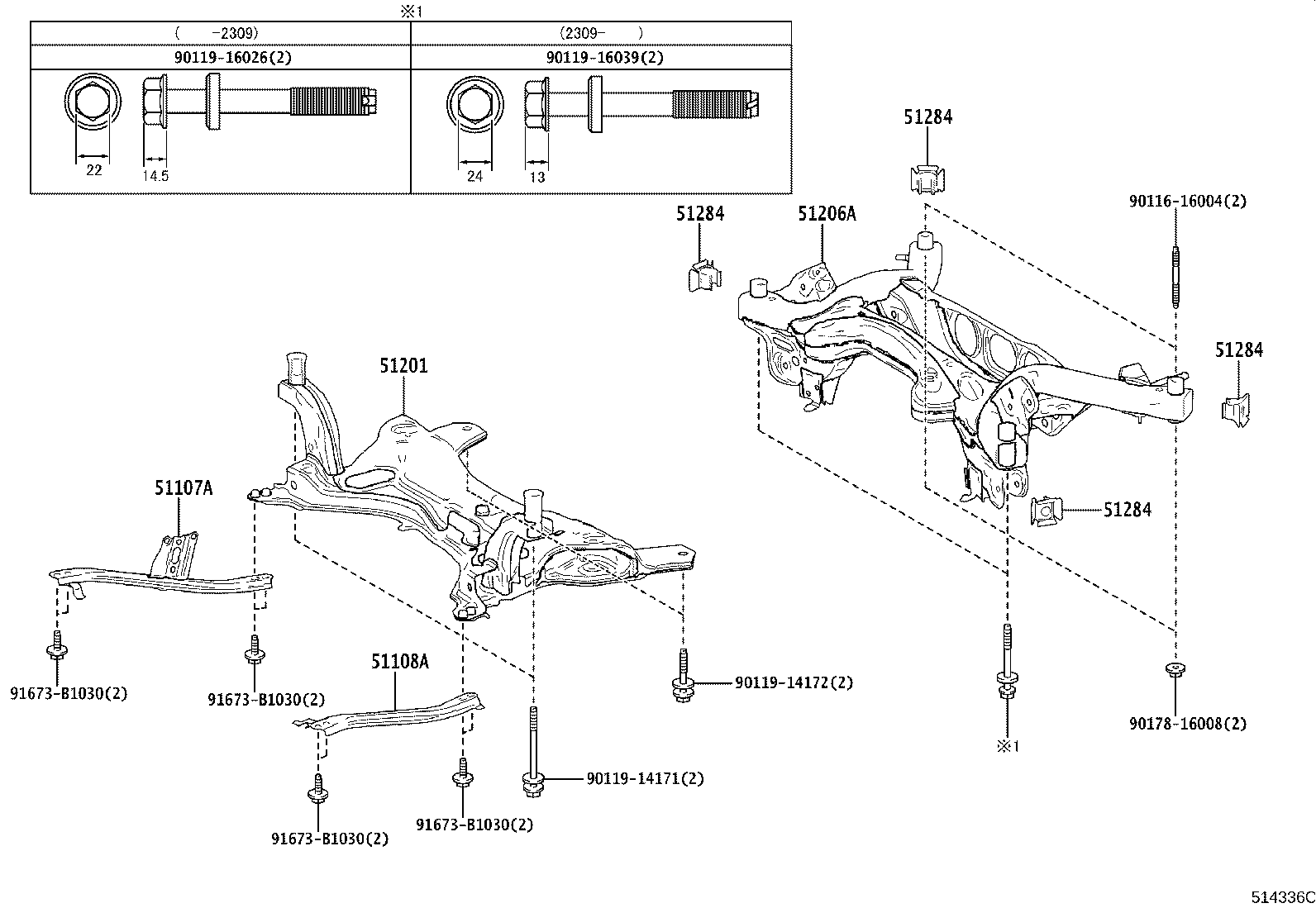 51108-12030 REINFORCEMENT SUB-ASSY, SIDE RAIL, REAR LH product image