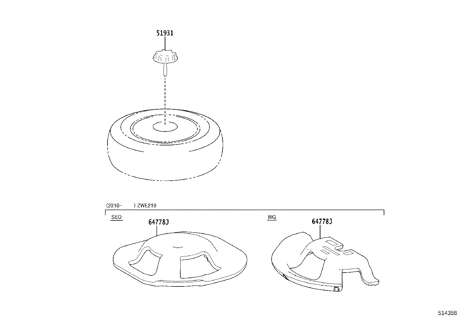 64778-12090 PROTECTOR, SPARE WHEEL product image