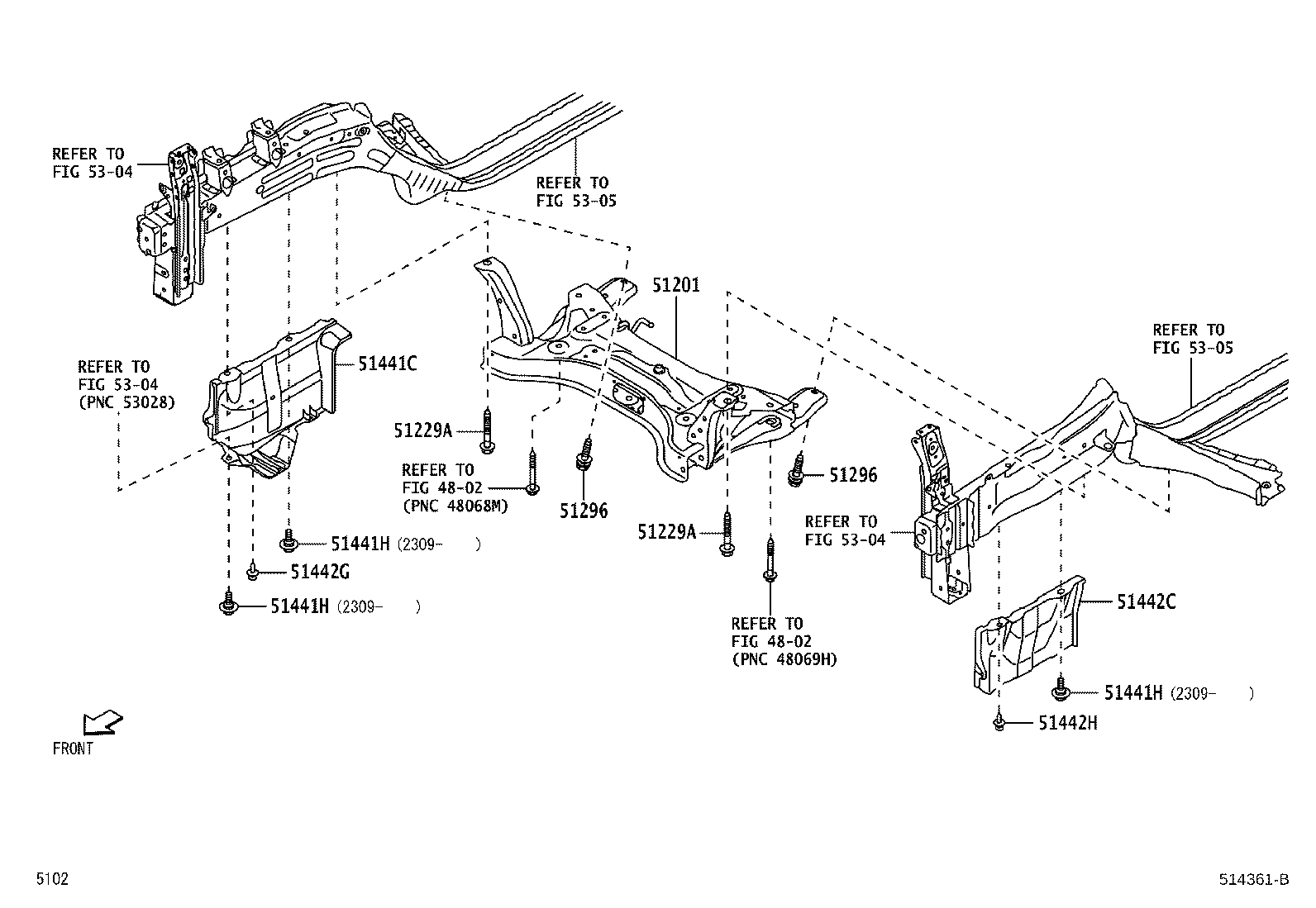 51442-BZ070 COVER, ENGINE UNDER, LH product image