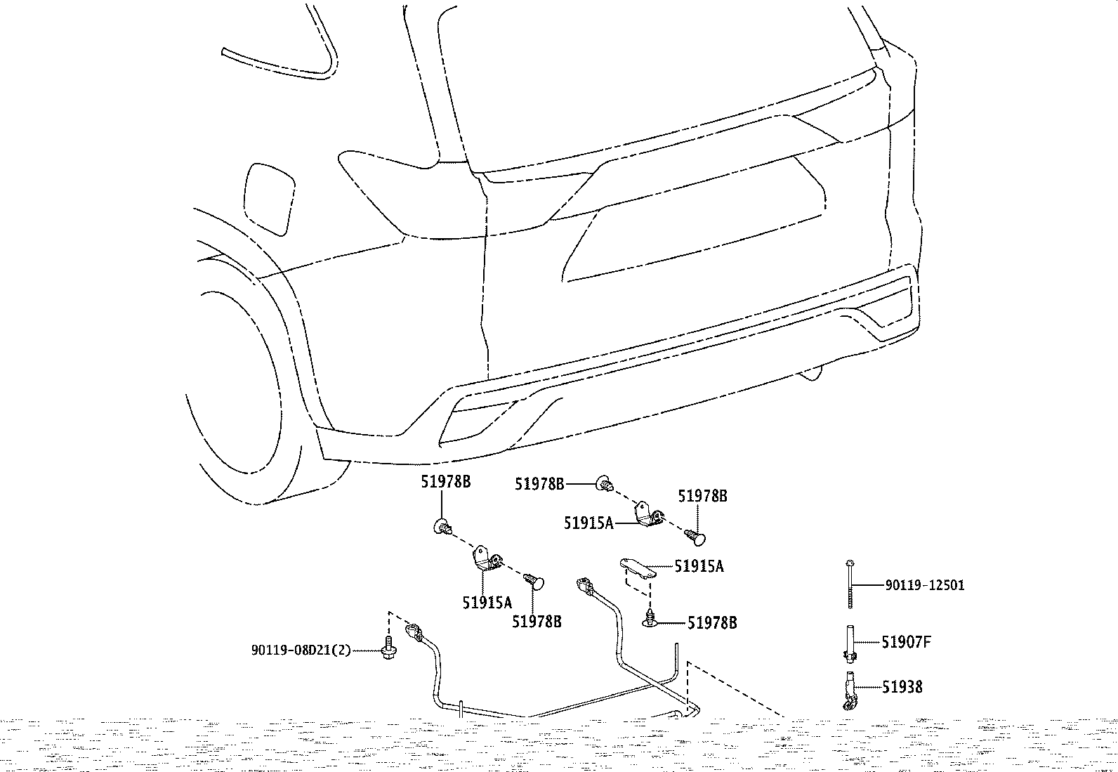 51938-VT010 LOCK, SPARE WHEEL CARRIER product image