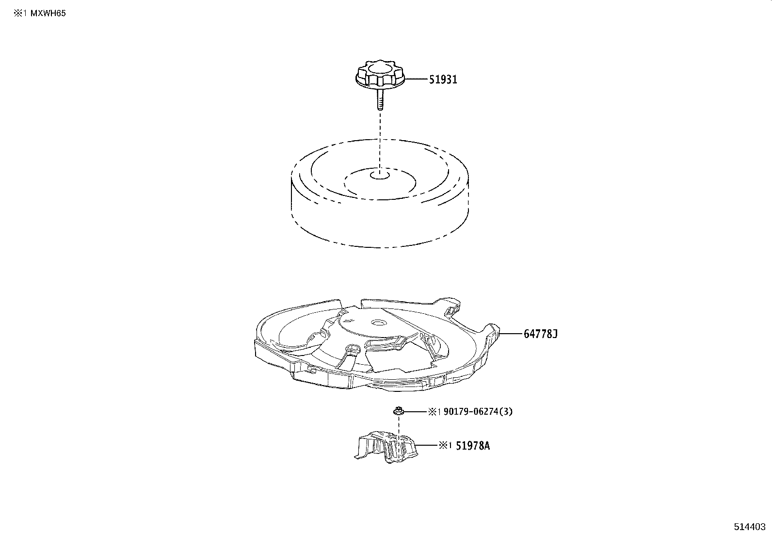 51978-47010 PROTECTOR, SPARE WHEEL CARRIER product image