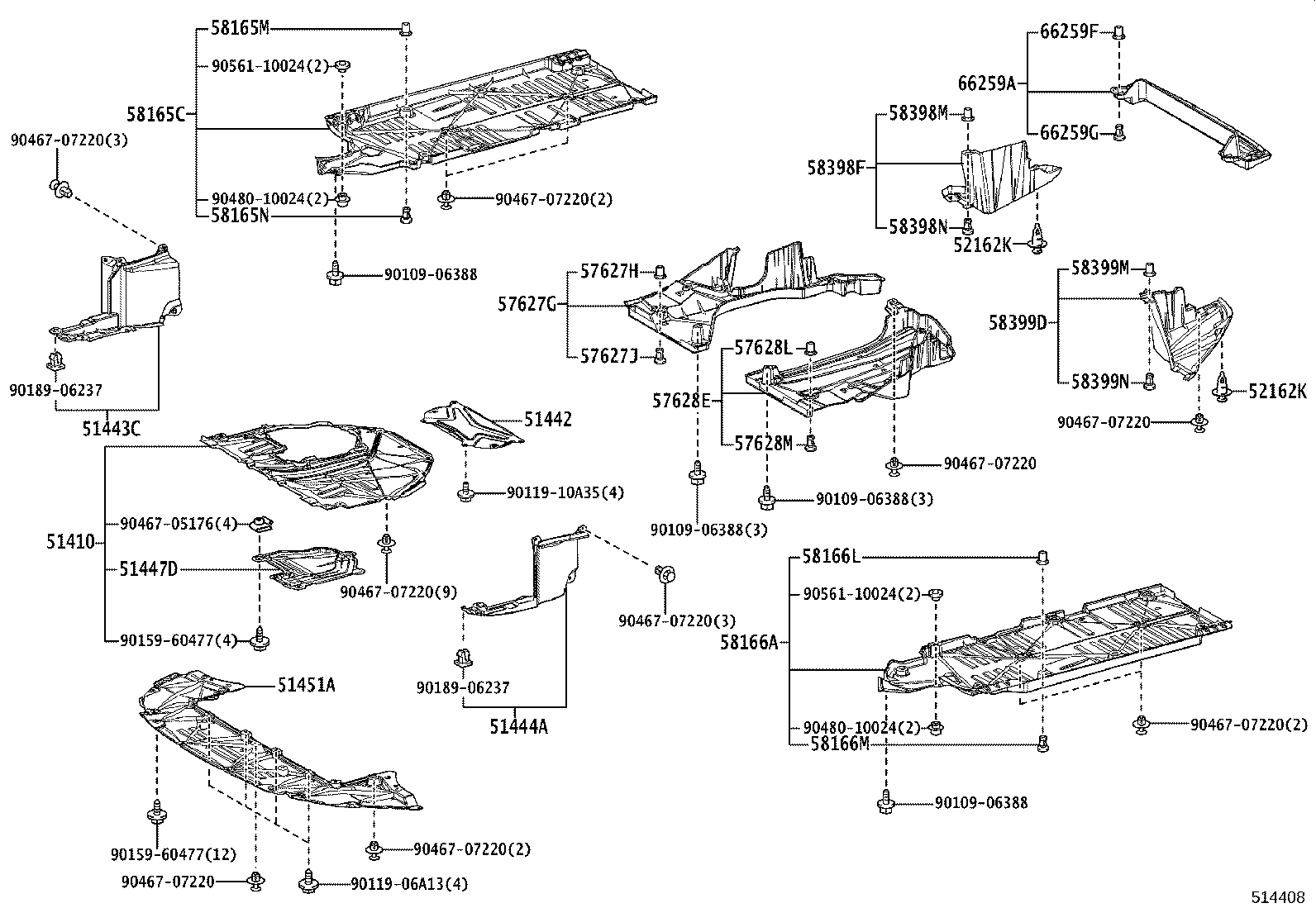 51206-47041 MEMBER SUB-ASSY, REAR SUSPENSION product image