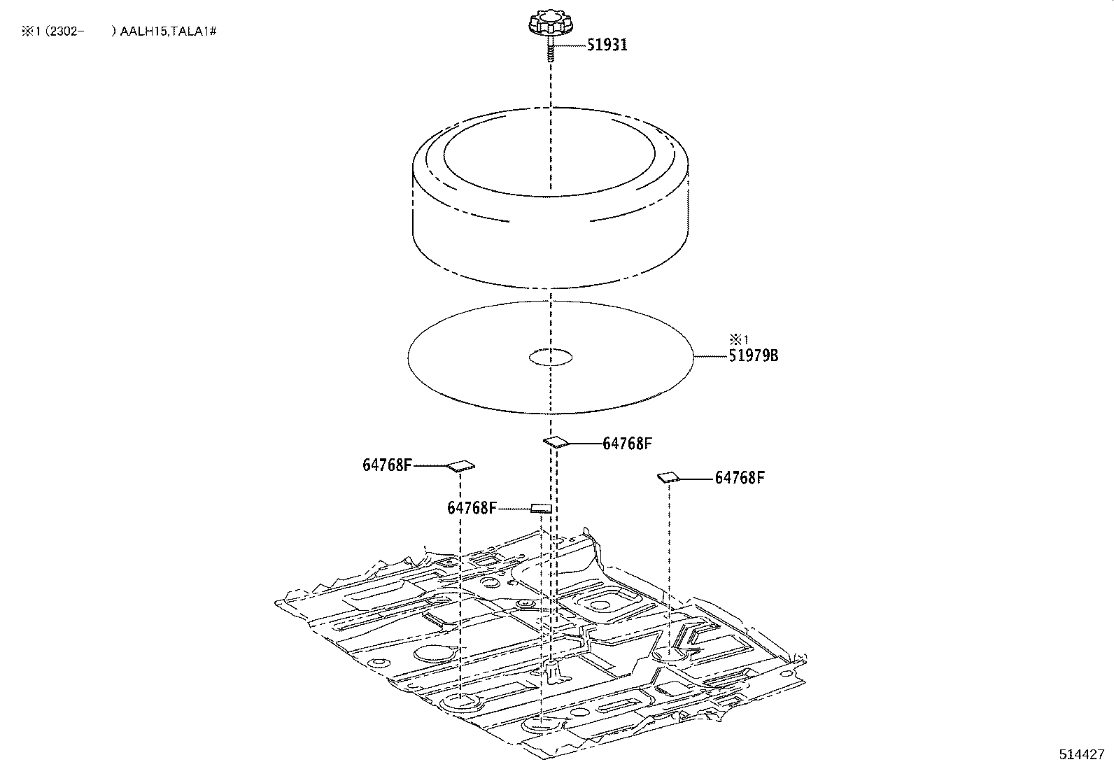 64768-0E040 STOPPER, JACK COVER product image