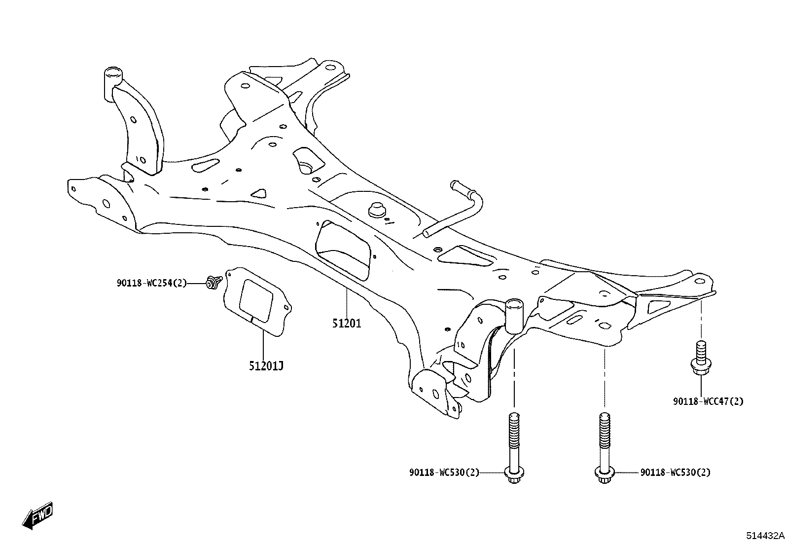 51442-WC002 COVER, ENGINE UNDER, LH product image