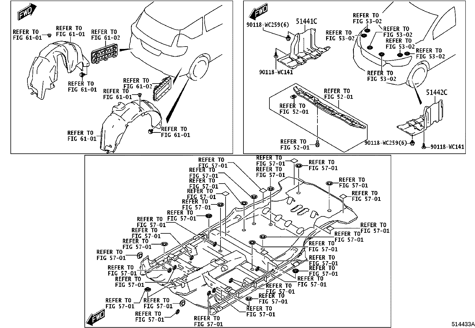 51442-WC002 COVER, ENGINE UNDER, LH product image