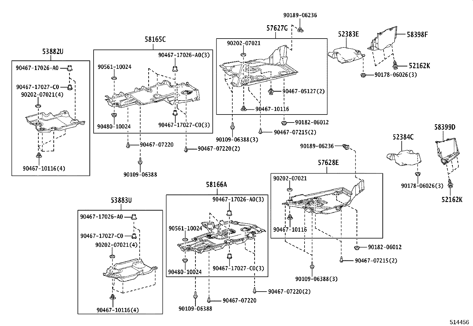 51202-11020 SUPPORT SUB-ASSY, STRUT BAR BRACKET product image