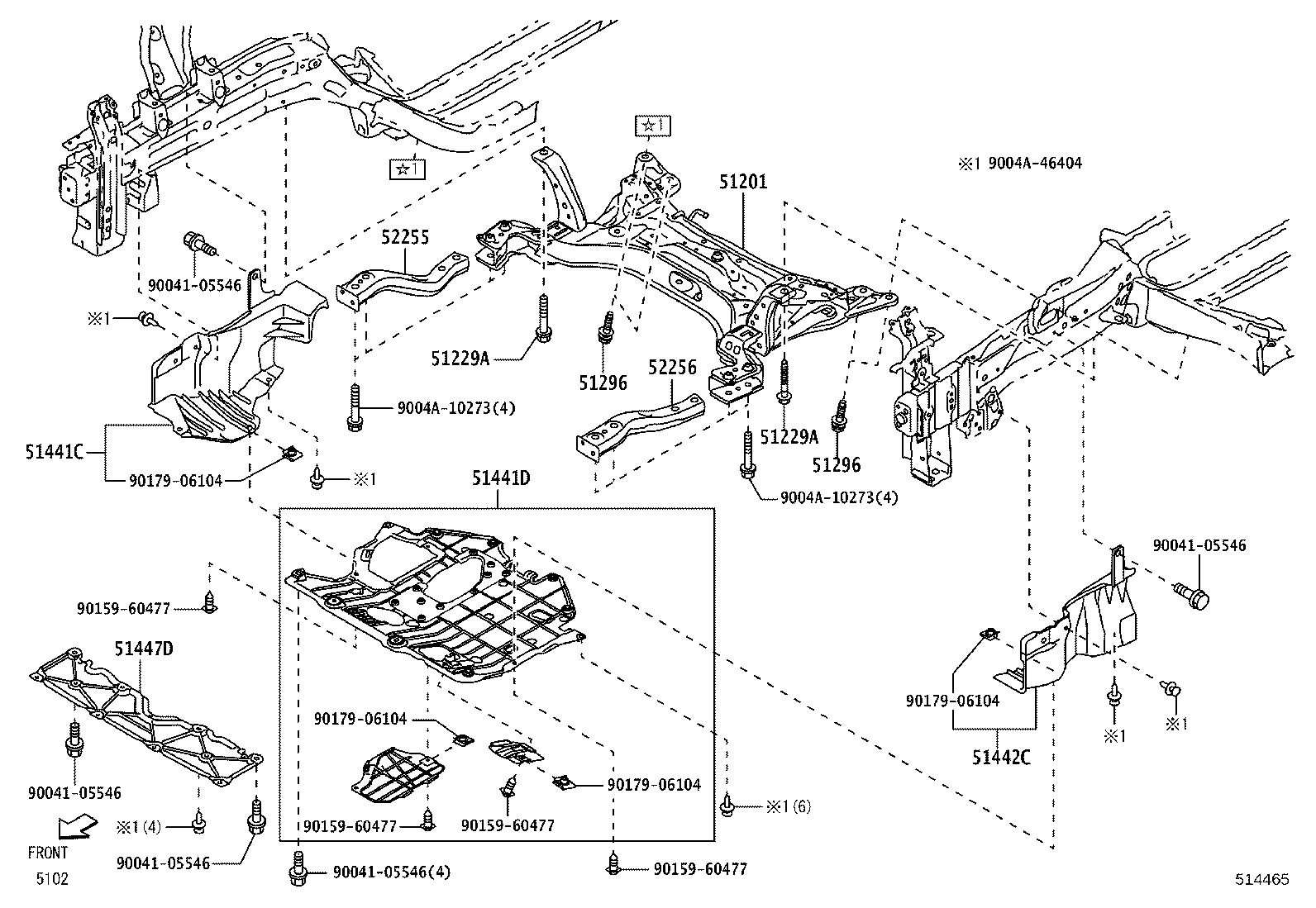 51405-BZ170 COVER, ENGINE UNDER product image