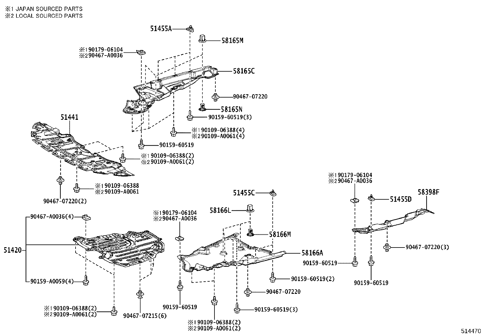 51206-0E180 MEMBER SUB-ASSY, REAR SUSPENSION product image