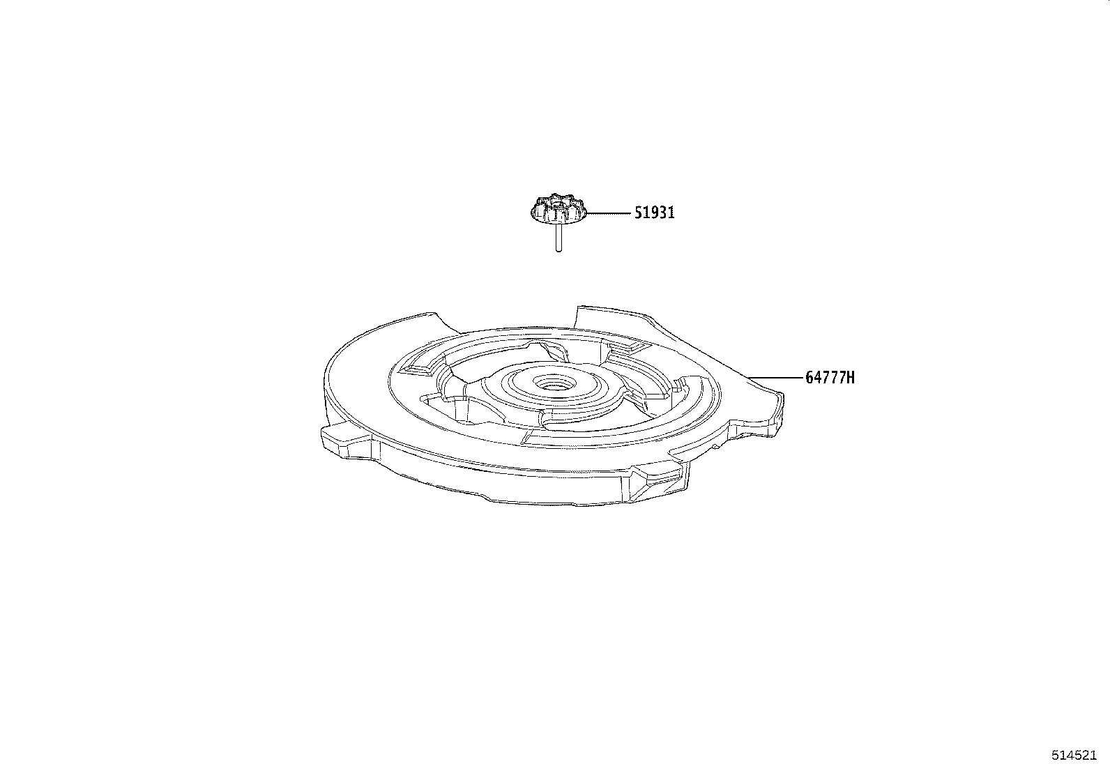 64777-30120 CUSHION, SPARE WHEEL product image