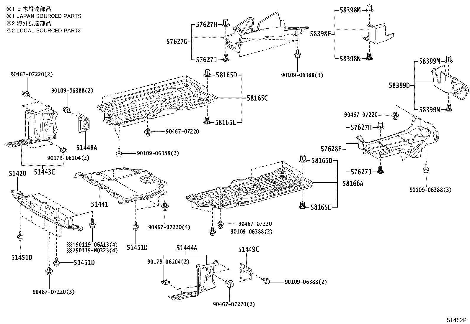 51206-16041 MEMBER SUB-ASSY, REAR SUSPENSION product image
