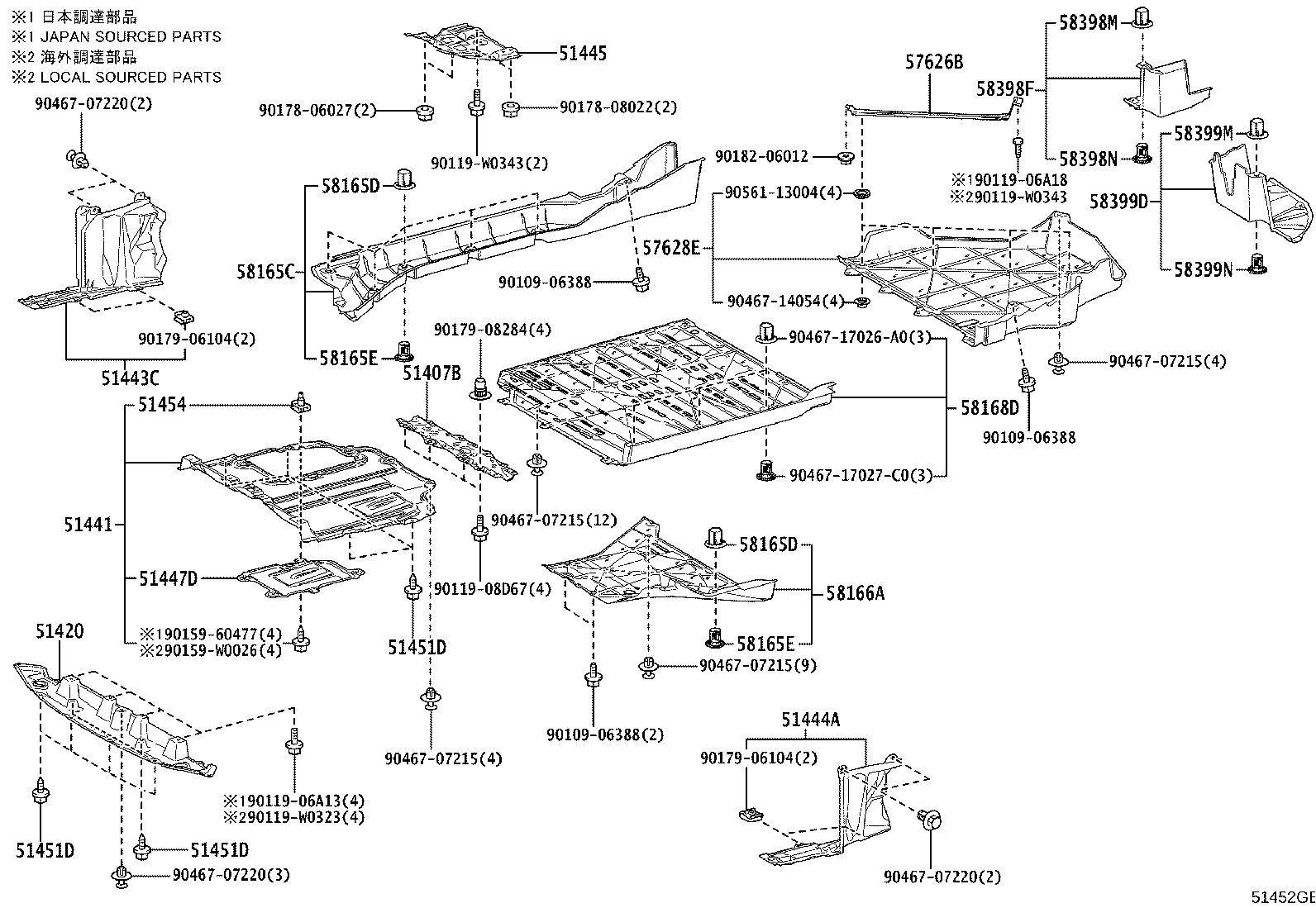 51206-16041 MEMBER SUB-ASSY, REAR SUSPENSION product image