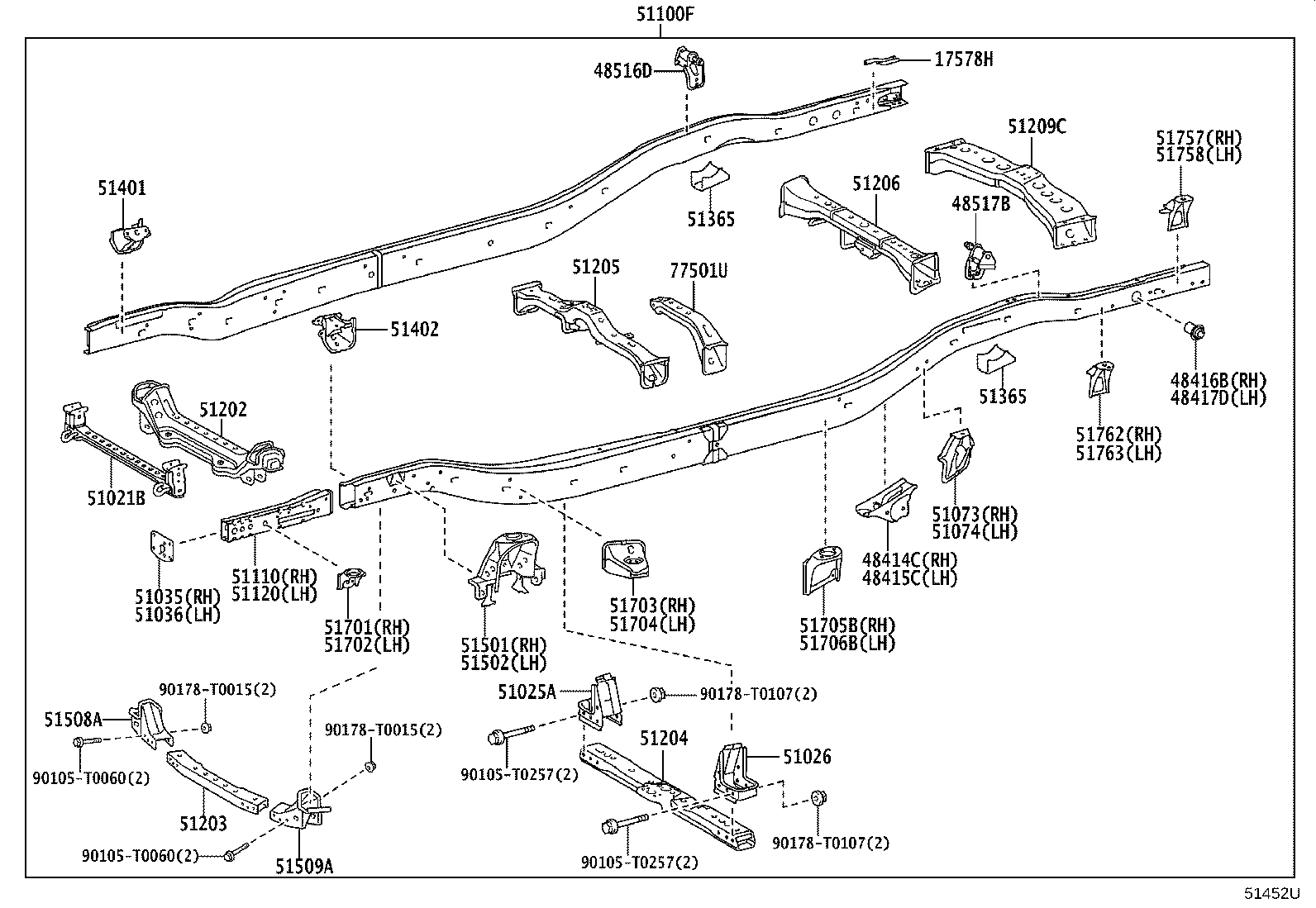 51001-KKF02 FRAME SUB-ASSY product image