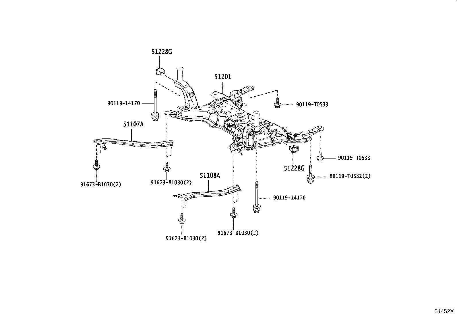 51108-0A010 REINFORCEMENT SUB-ASSY, SIDE RAIL, REAR LH product image