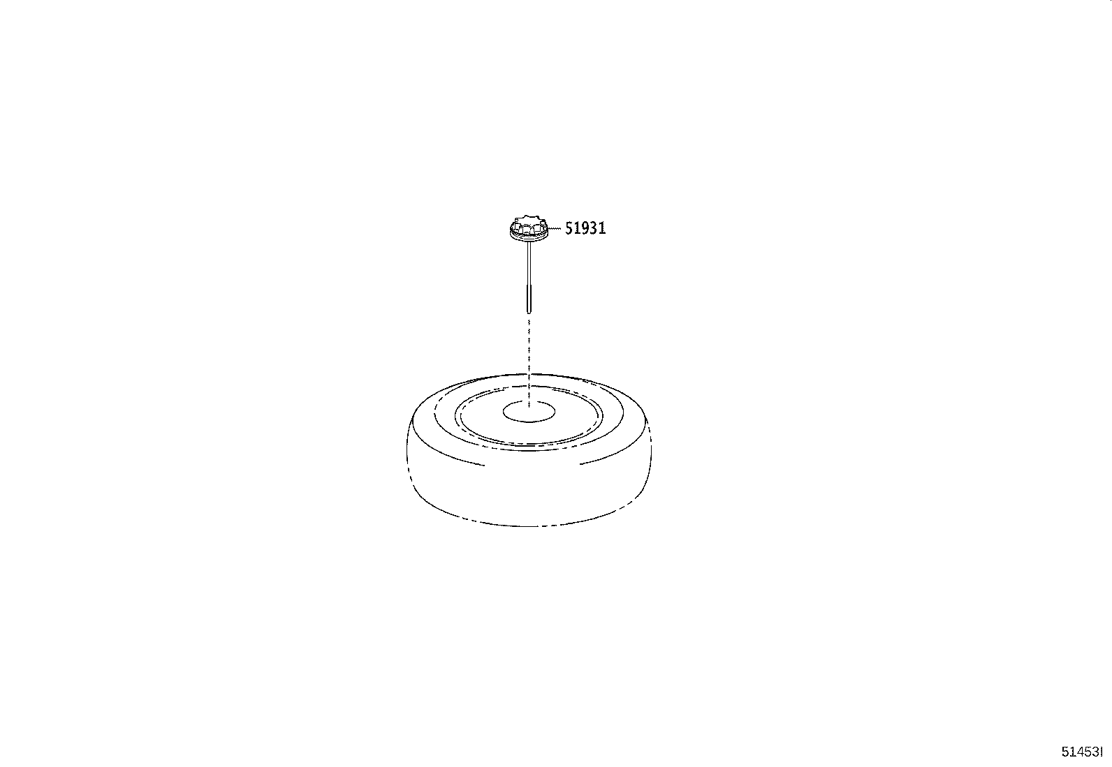 51900-0A030 CARRIER, SPARE WHEEL, NO.1 product image
