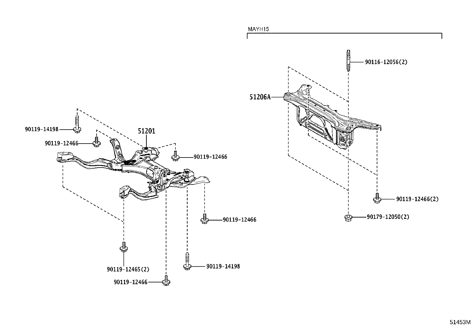 51443-52111 COVER, ENGINE UNDER, REAR product image