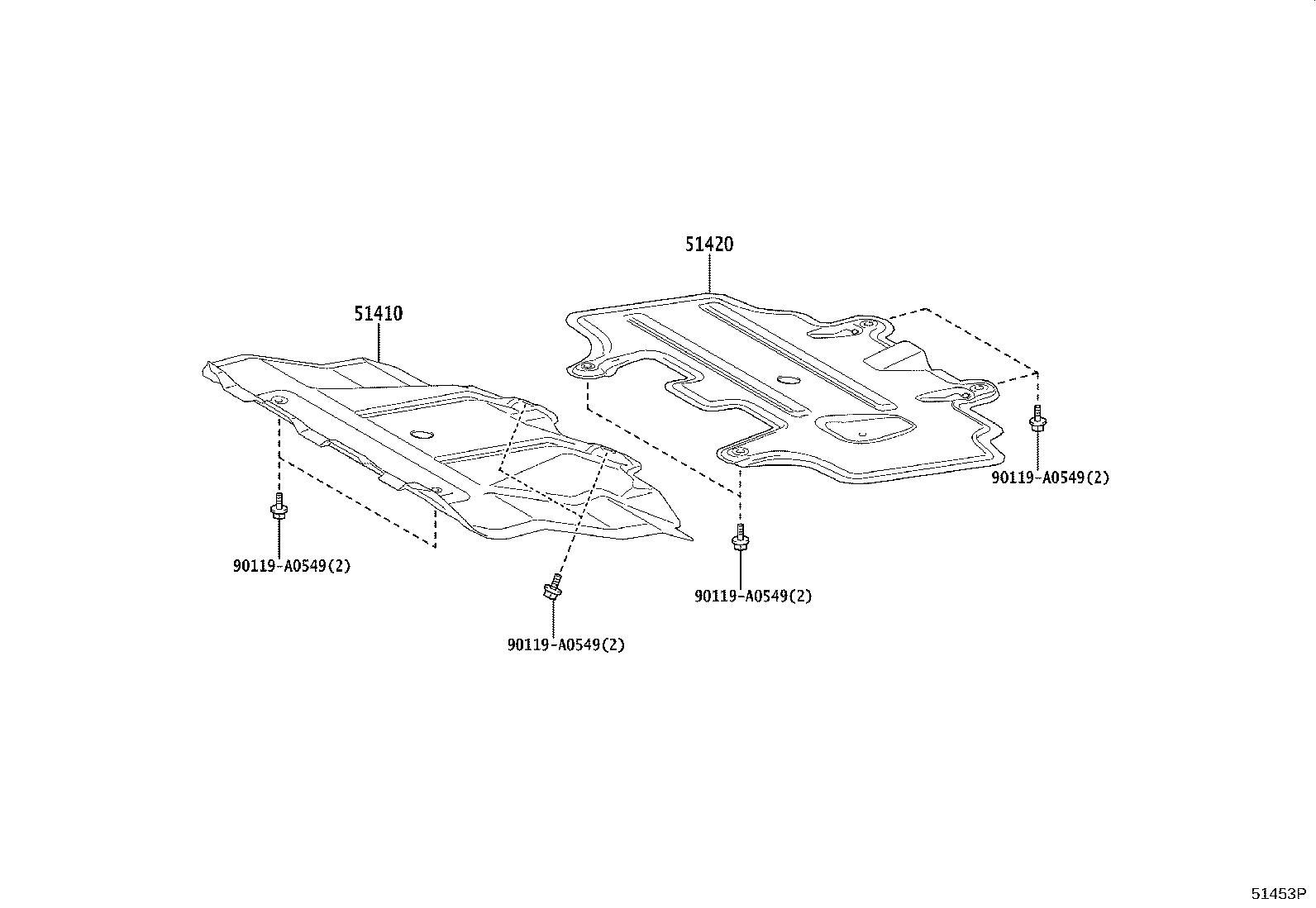51410-AK020 COVER ASSY, ENGINE UNDER, NO.1 product image