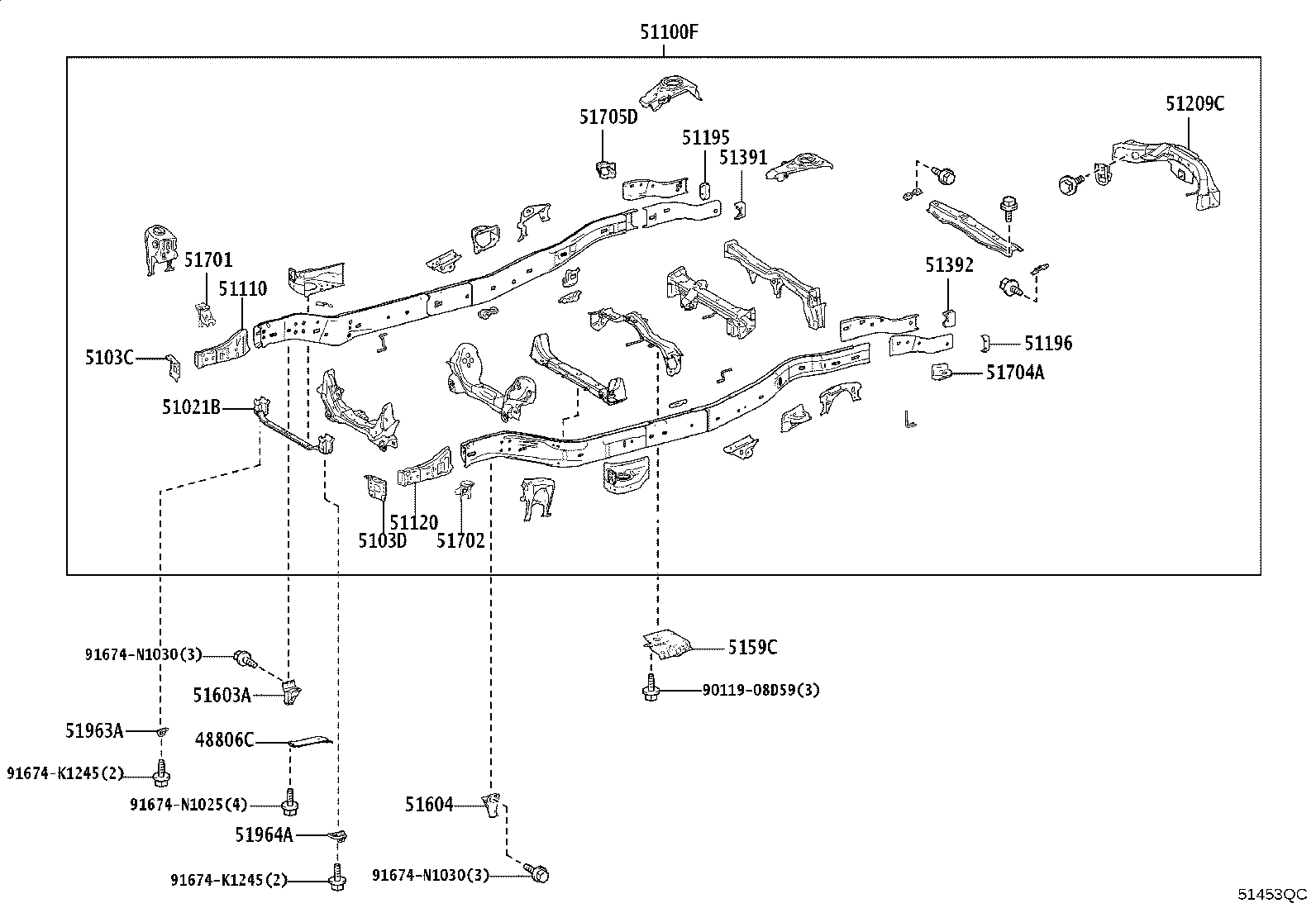51001-6BB80 FRAME SUB-ASSY product image