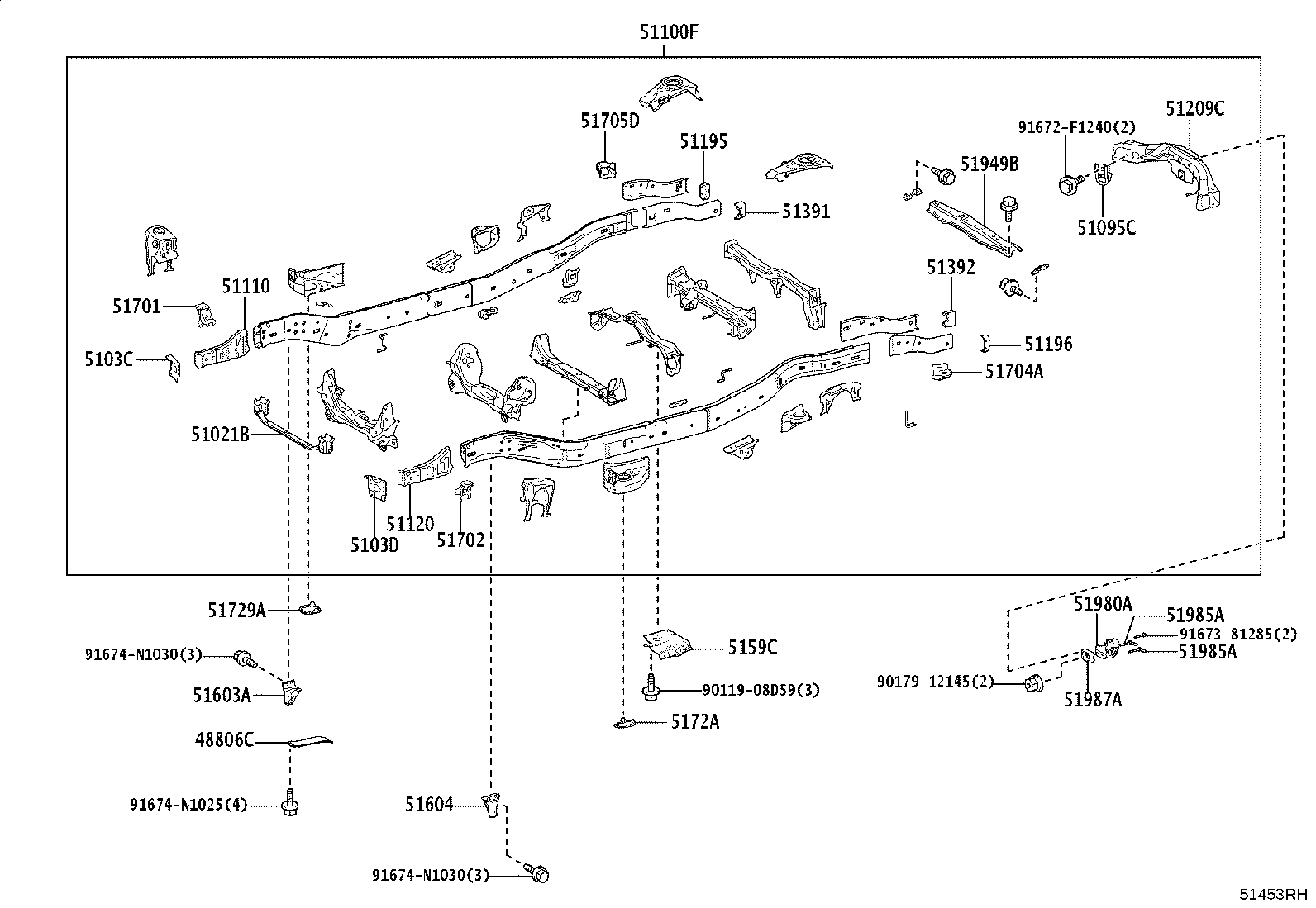 51001-6BA50 FRAME SUB-ASSY product image