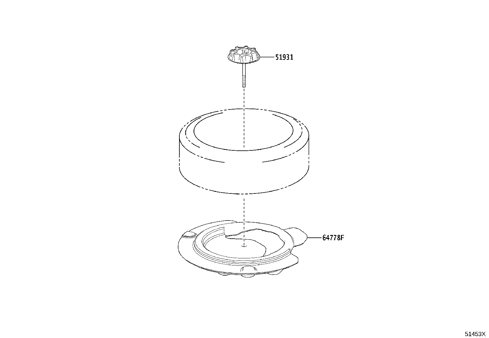64778-52210 PROTECTOR, SPARE WHEEL product image