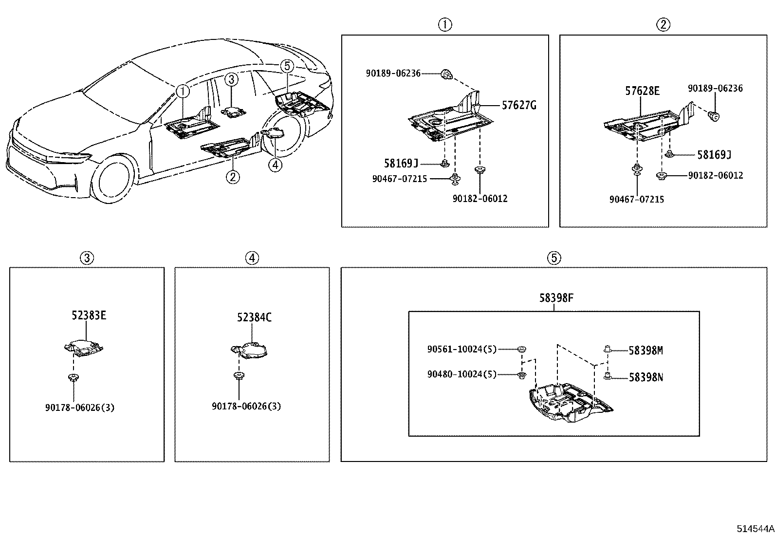 51410-30260 COVER ASSY, ENGINE UNDER, NO.1 product image