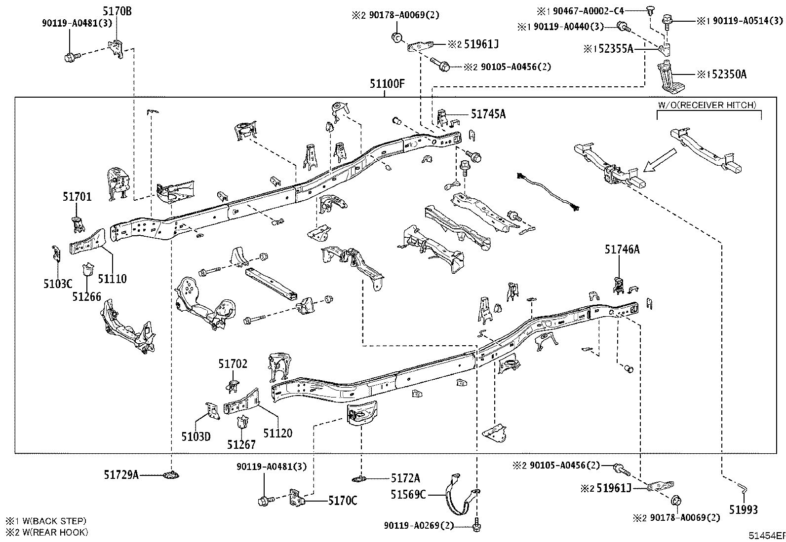 Toyota 51001-AK240 FRAME SUB-ASSY