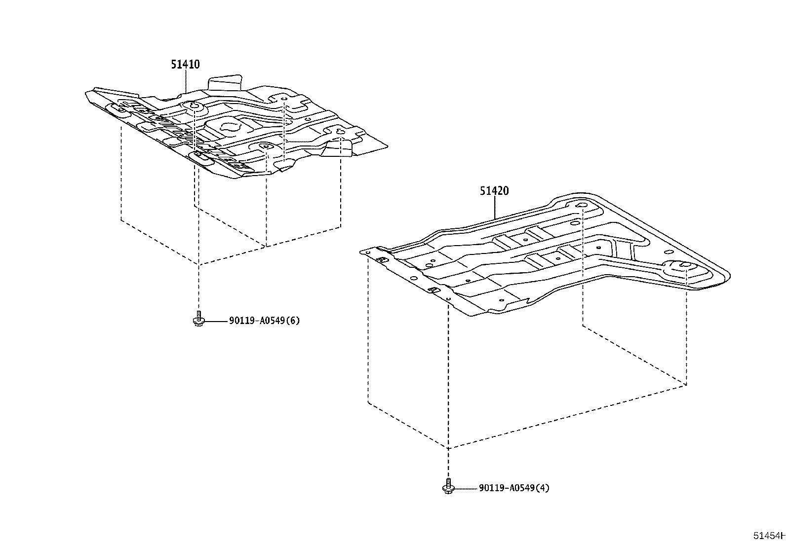 51410-AK020 COVER ASSY, ENGINE UNDER, NO.1 product image