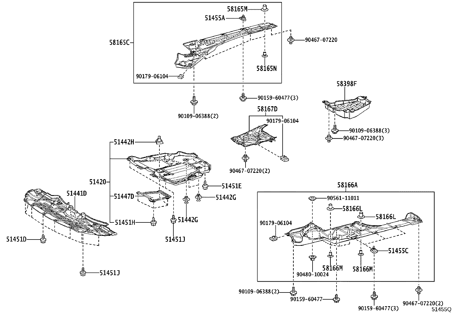 51441-30570 COVER, ENGINE UNDER product image