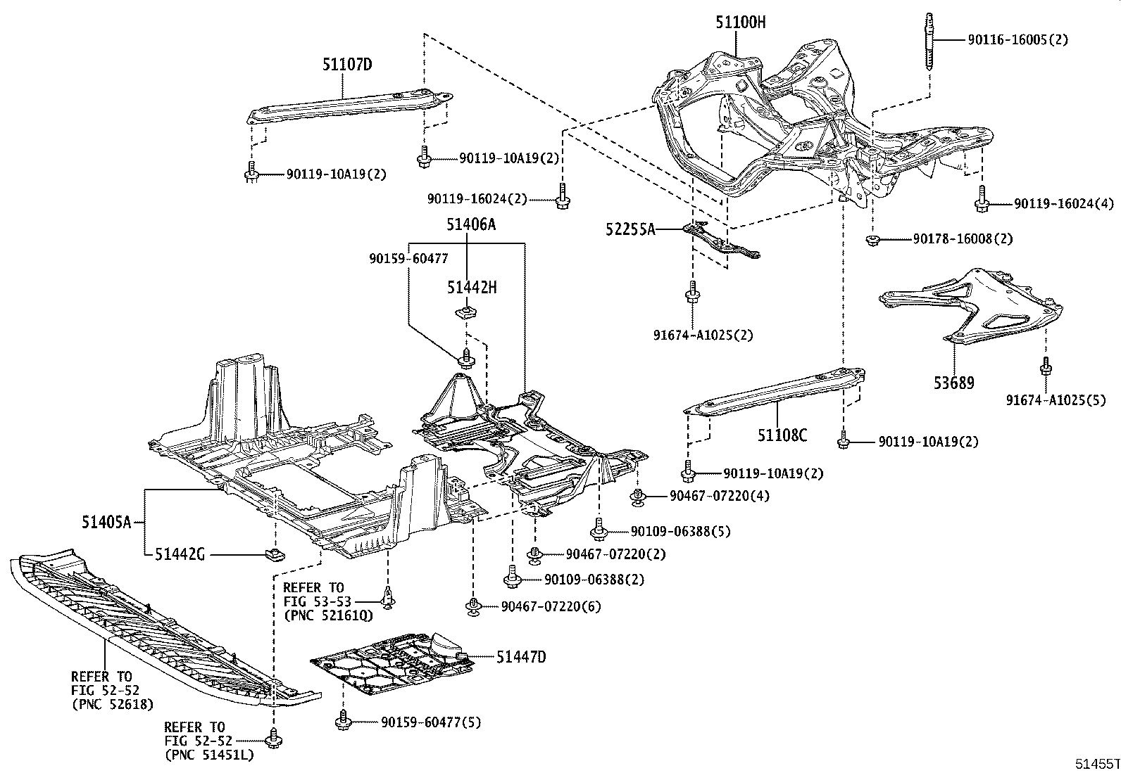 51409-26140 COVER, ENGINE UNDER, NO.4 CENTER product image