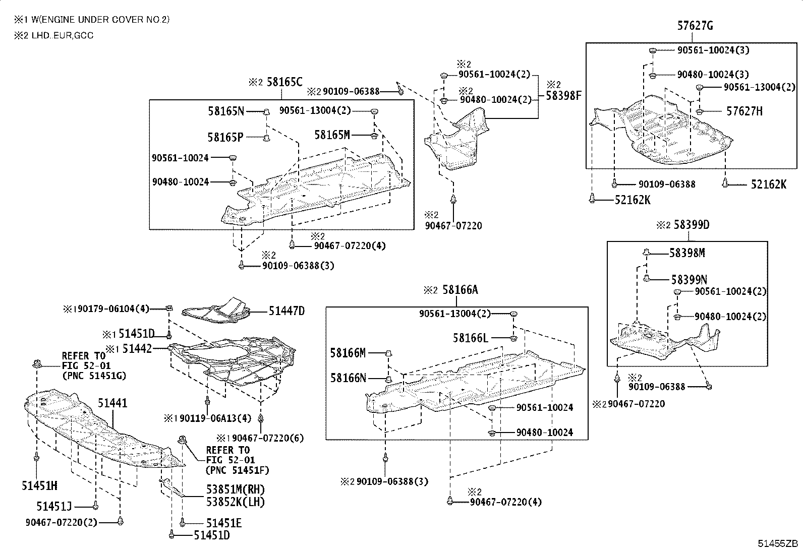 51442-33220 COVER, ENGINE UNDER, NO.2 product image