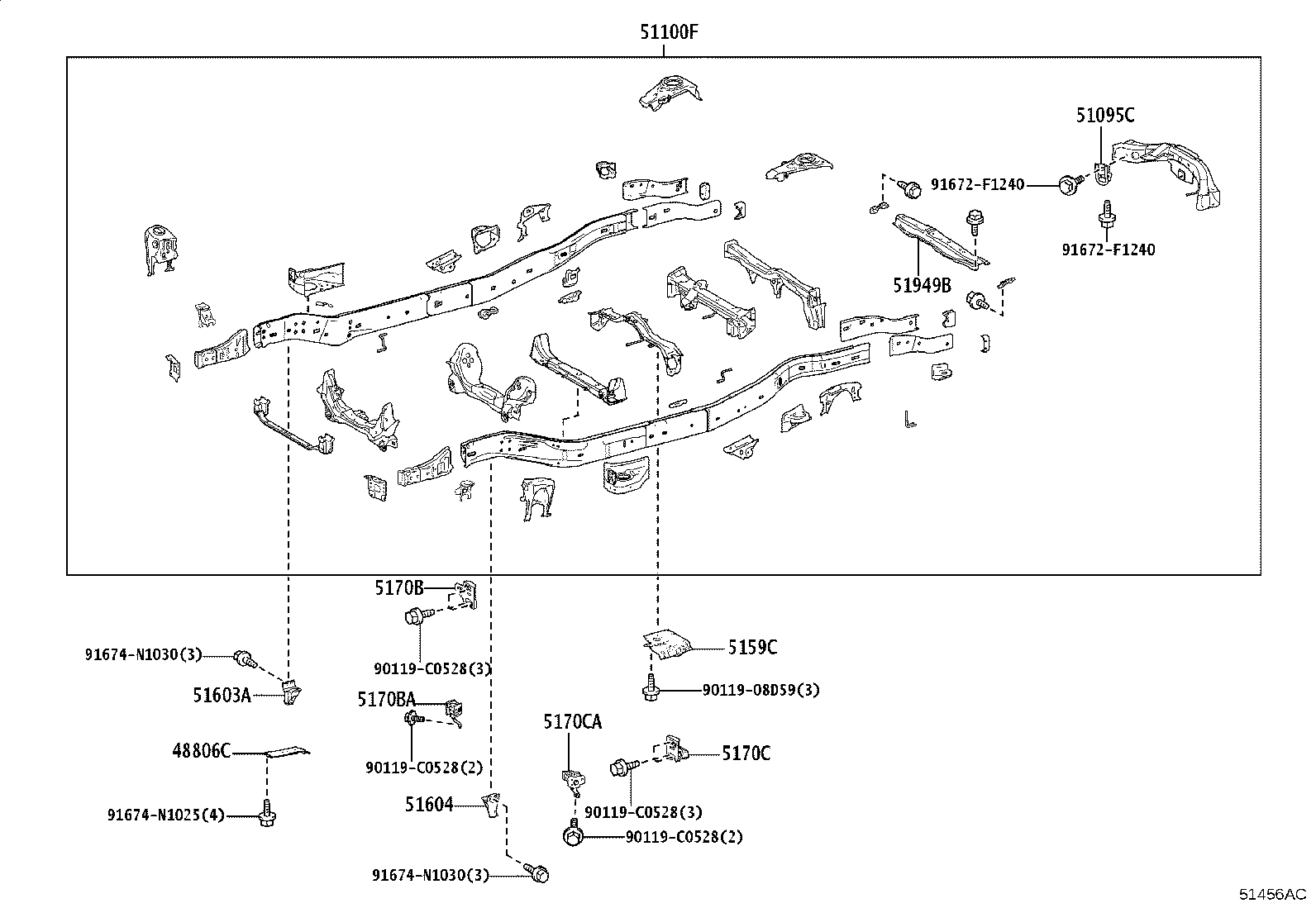51001-0G010 FRAME SUB-ASSY product image