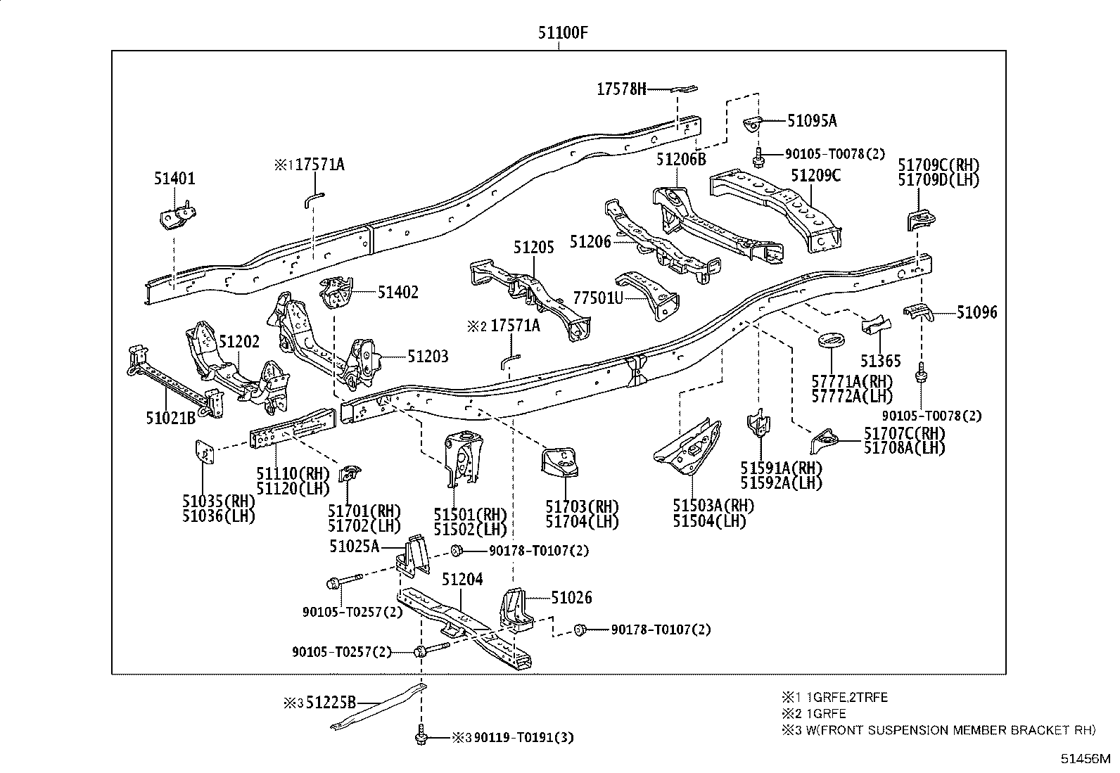 51001-KK663 FRAME SUB-ASSY product image