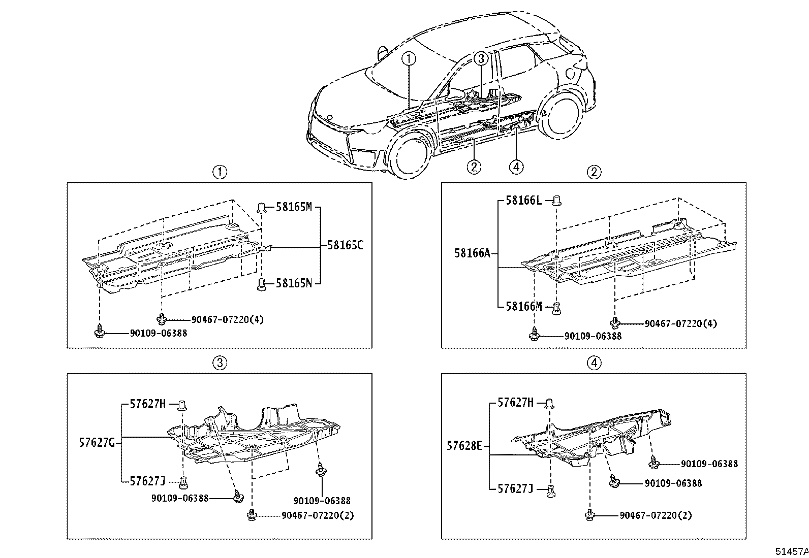 51237-52030 REINFORCEMENT, FRONT SUSPENSION MEMBER, RH product image
